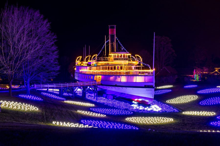 Winter Lights at the Shelburne Museum, or the village lit on a winter evening